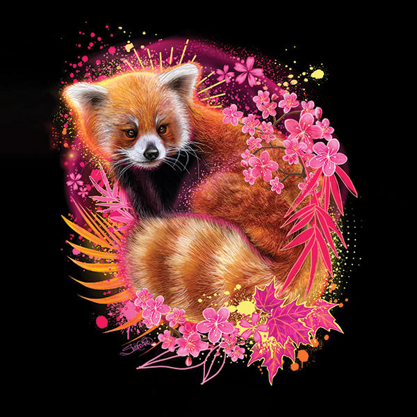 Red Panda with Flowers by Sheena Pike MacBook Cases