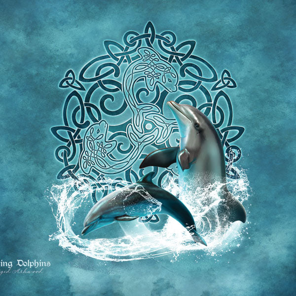 Dolphin Celtic Knot by Brigid Ashwood Laptop Skins