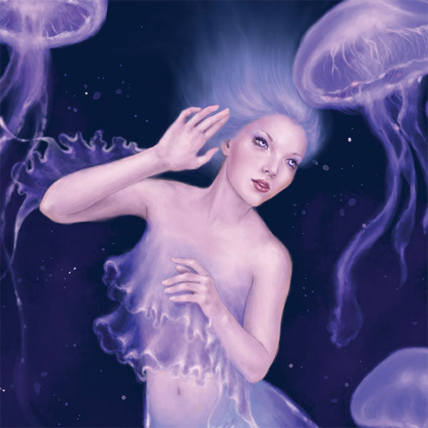 Mermaid and Jellyfish by Rachel Anderson MacBook Cases