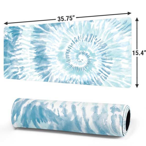 Blue and White Tie Dye Mousepad