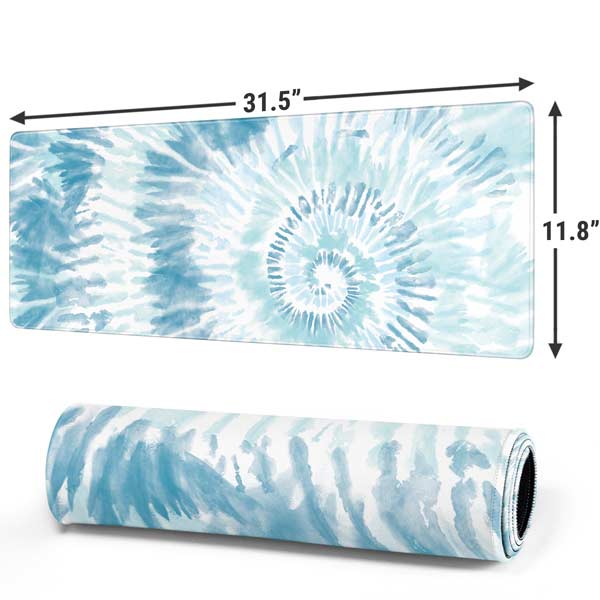 Blue and White Tie Dye Mousepad