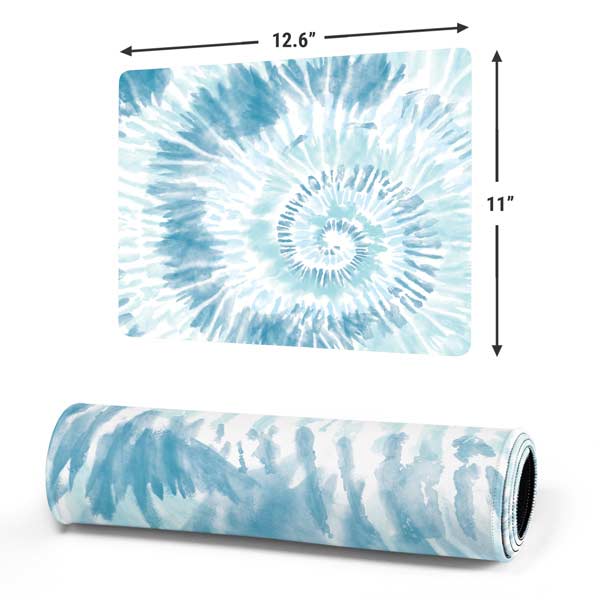 Blue and White Tie Dye Mousepad