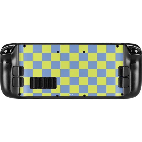 Neon Checkered Steam Deck Handheld Gaming Computer Skin