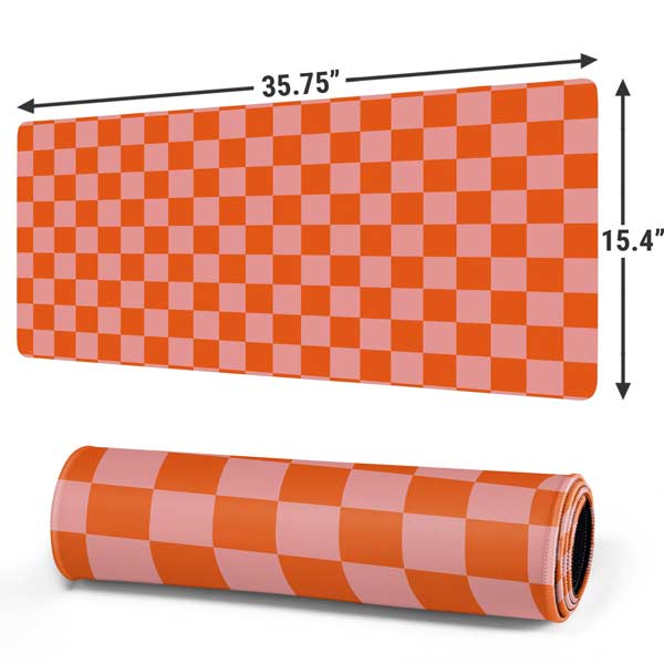 Orange Checkered Mousepad