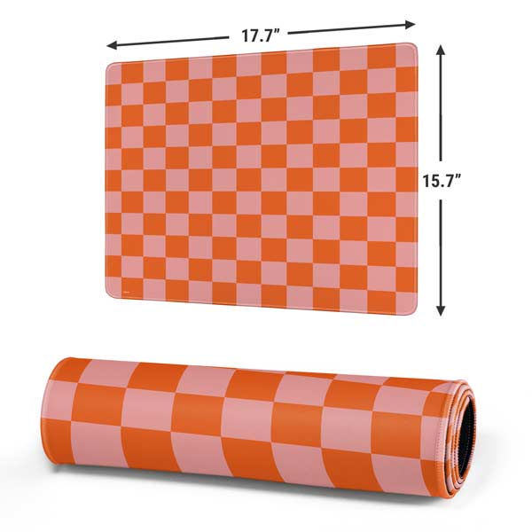 Orange Checkered Mousepad