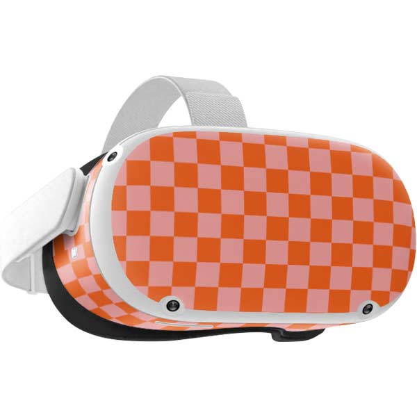 Orange Checkered Oculus Quest 2 Skin