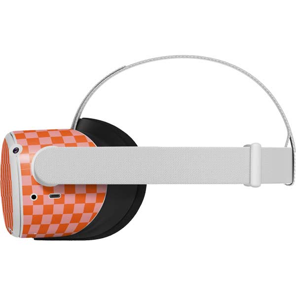 Orange Checkered Oculus Quest 2 Skin