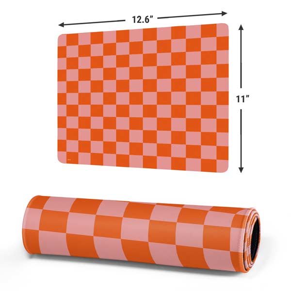 Orange Checkered Mousepad