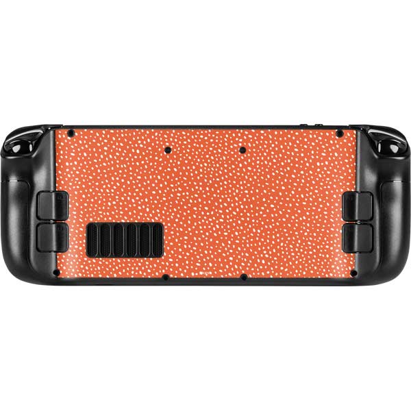 Orange Spots Steam Deck Handheld Gaming Computer Skin