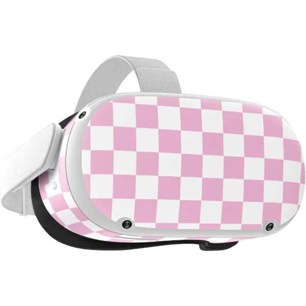 Pink and White Checkerboard Oculus Quest 2 Skin