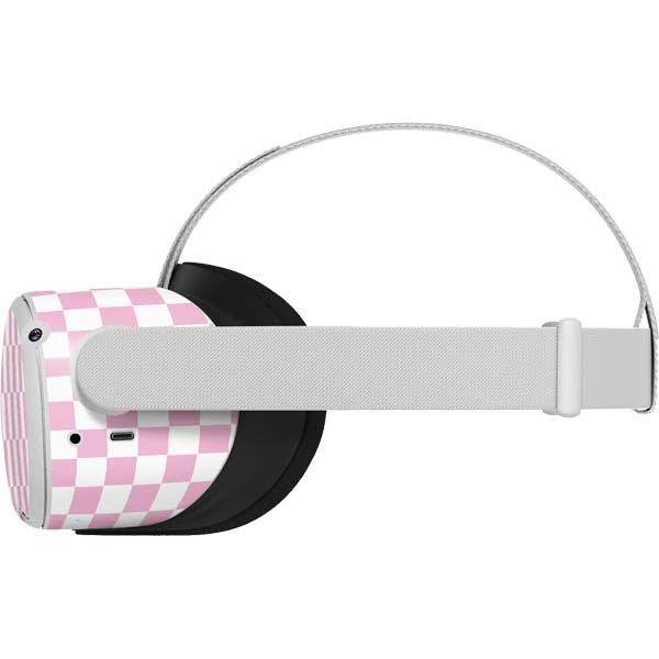 Pink and White Checkerboard Oculus Quest 2 Skin