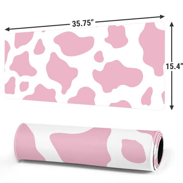 Pink Cow Print Mousepad