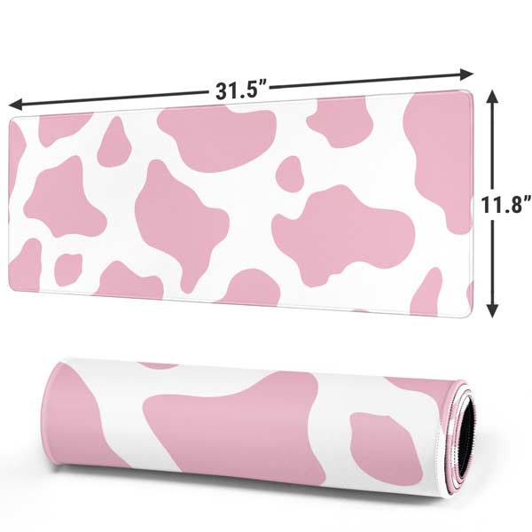 Pink Cow Print Mousepad