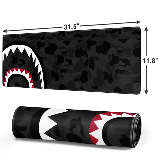 Shark Teeth Grey Street Camo Mousepad