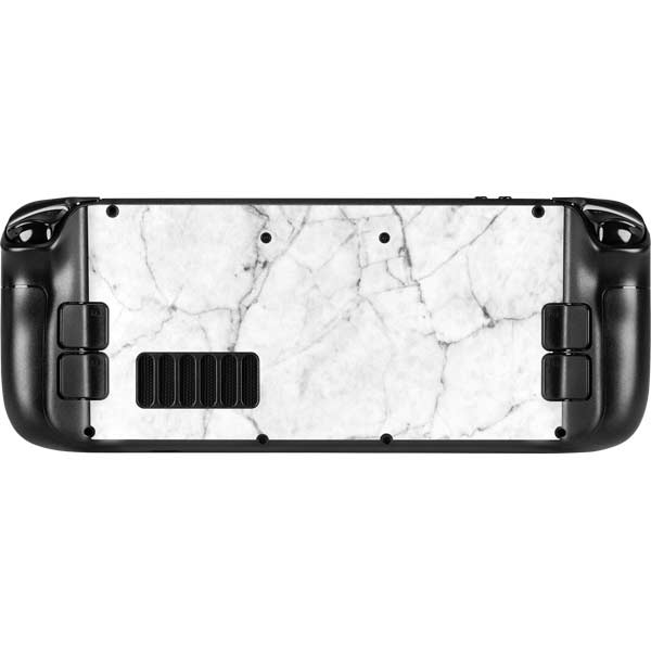 White Marble Steam Deck Handheld Gaming Computer Skin