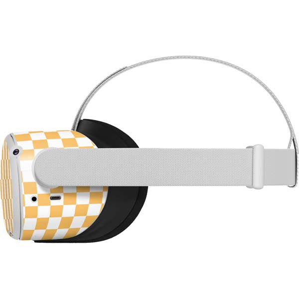 Yellow and White Checkerboard Oculus Quest 2 Skin