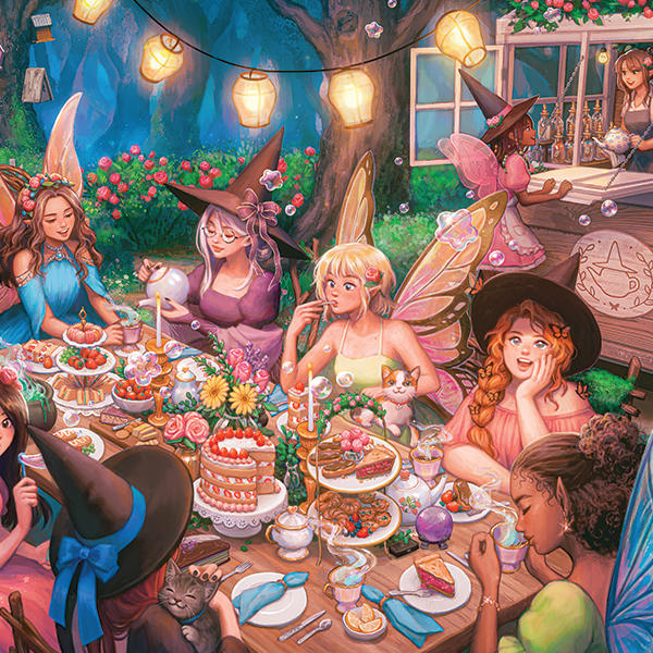 Magical Witch and Fairy Cottagecore Teaparty by Ivy Dolamore Xbox Series X Skins