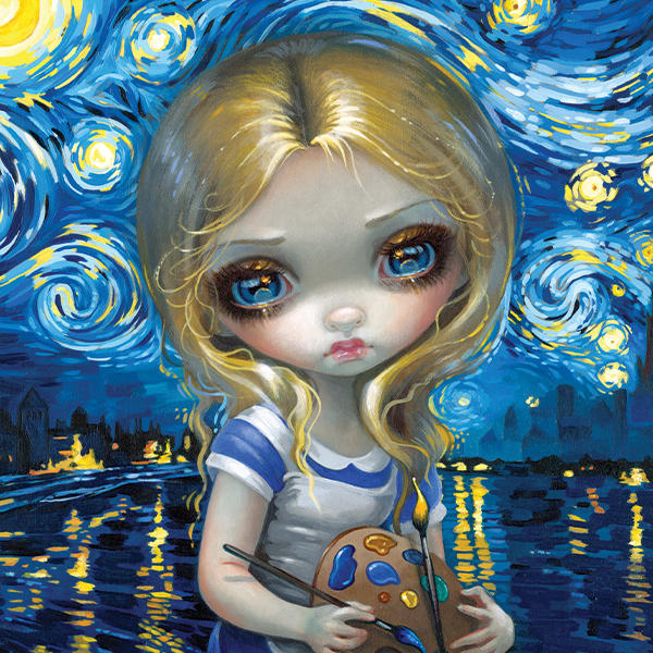 Artist Alice in Van Gogh Starry Night by Jasmine Becket-Griffith iPad Skins