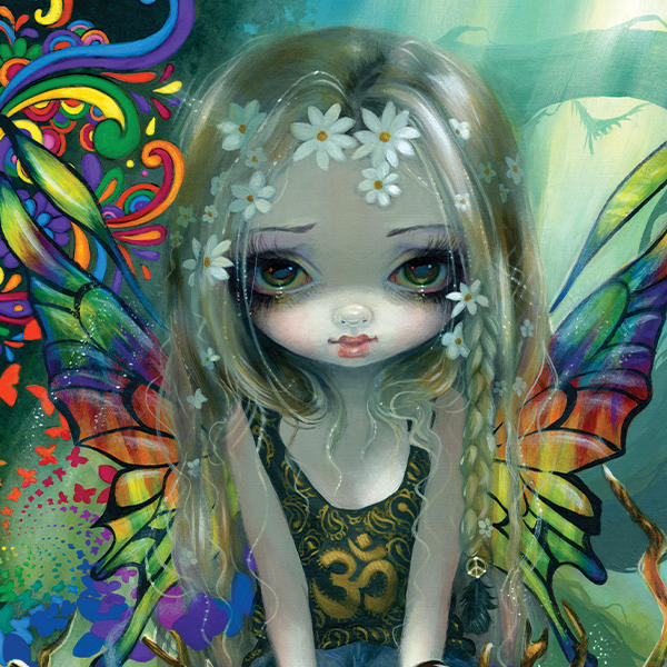 Rainbow Winged Yoga Fairy by Jasmine Becket-Griffith Laptop Skins
