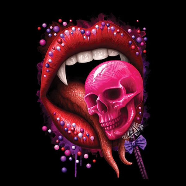 Vampire Skull Lollypop by Sarah Richter MacBook Cases