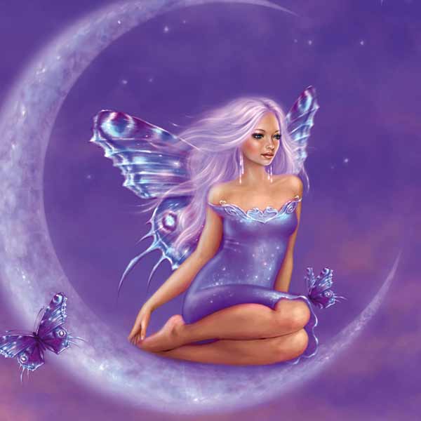 Lavender Moon Fairy by Rachel Anderson Laptop Skins