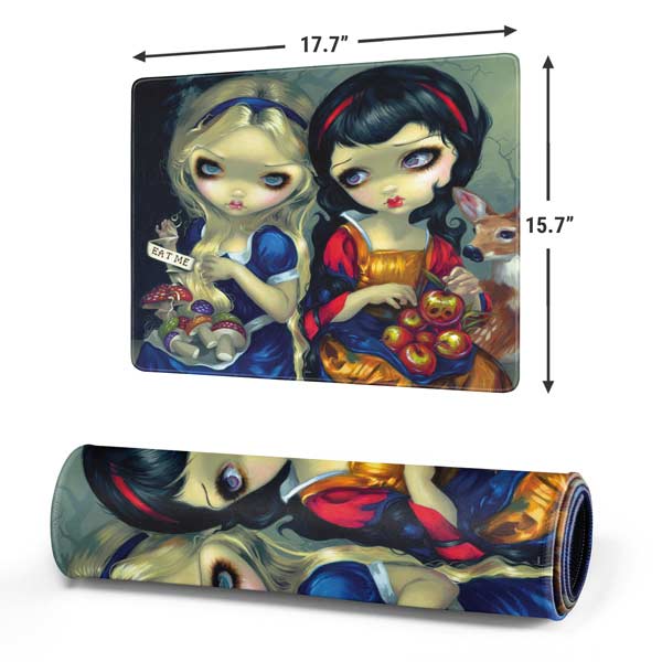 Alice & Snow Fairy Tail with Cat and Raccoon by Jasmine Becket-Griffith Mousepad