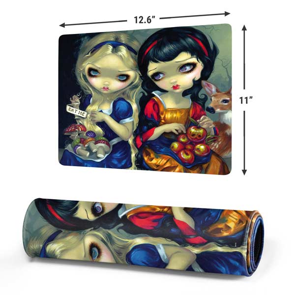 Alice & Snow Fairy Tail with Cat and Raccoon by Jasmine Becket-Griffith Mousepad