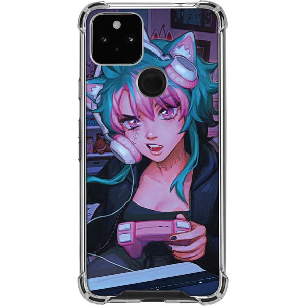 Anime Catgirl Gamer Nerd by Ivy Dolamore Pixel Cases