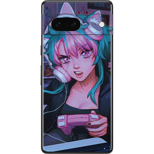 Anime Catgirl Gamer Nerd by Ivy Dolamore Pixel Skins