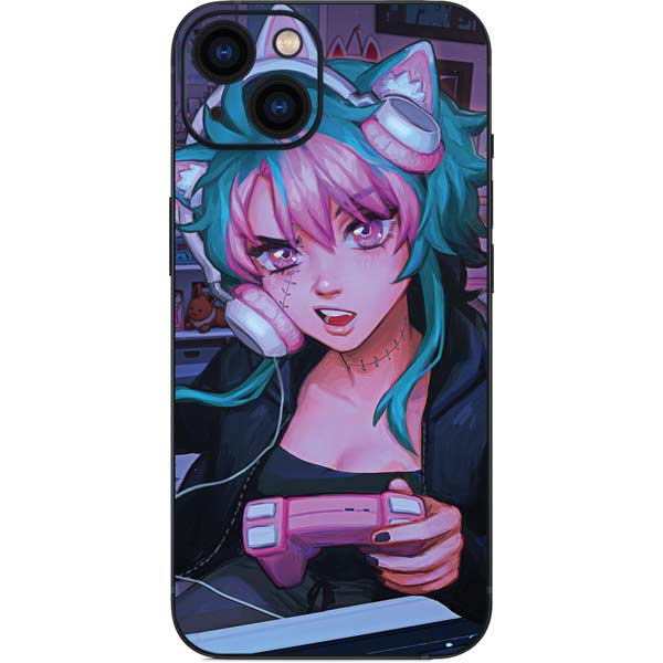 Anime Catgirl Gamer Nerd by Ivy Dolamore iPhone Skins