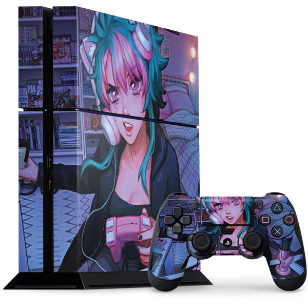 Anime Catgirl Gamer Nerd by Ivy Dolamore PlayStation PS4 Skins