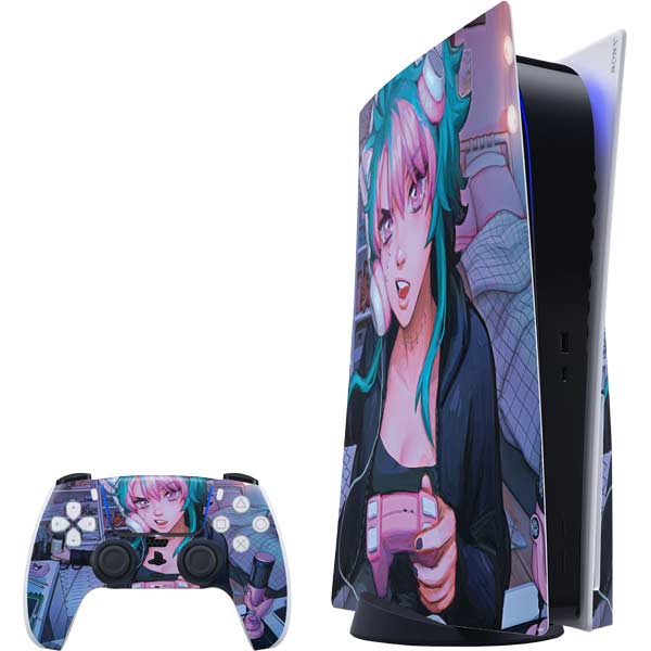 Anime Catgirl Gamer Nerd by Ivy Dolamore PlayStation PS5 Skins