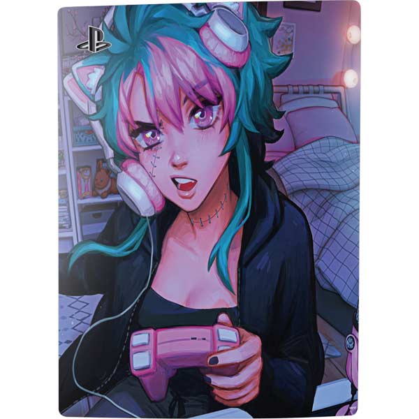 Anime Catgirl Gamer Nerd by Ivy Dolamore PlayStation PS5 Skins