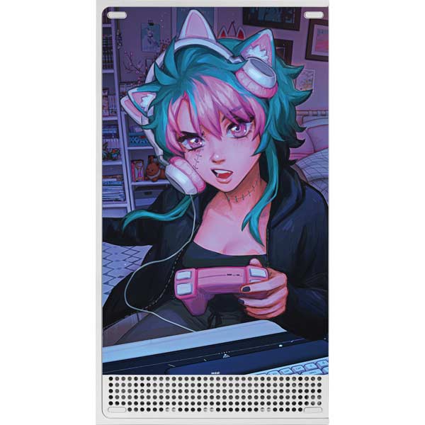 Anime Catgirl Gamer Nerd by Ivy Dolamore Xbox Series S Skins