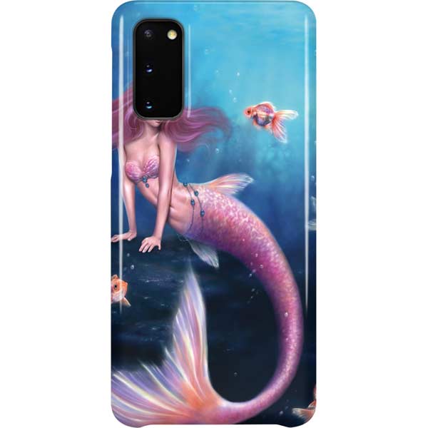 Aurelia Mermaid with Fish by Rachel Anderson Galaxy Cases