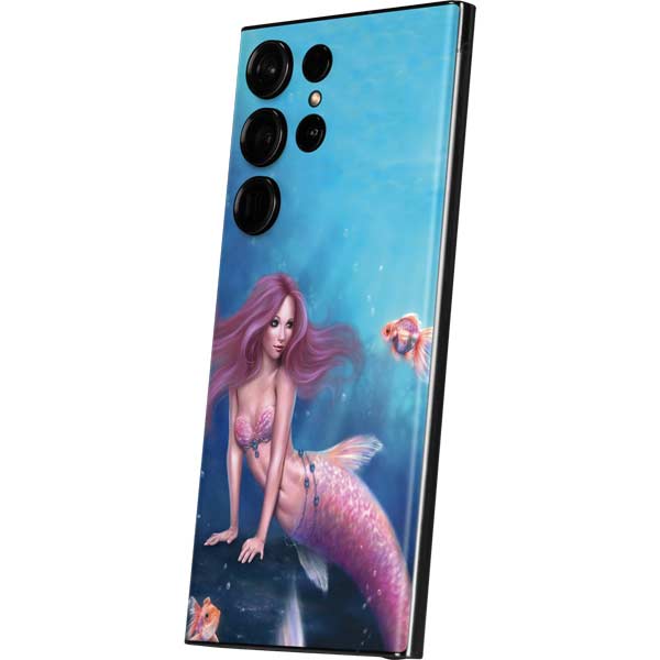 Aurelia Mermaid with Fish by Rachel Anderson Galaxy Skins