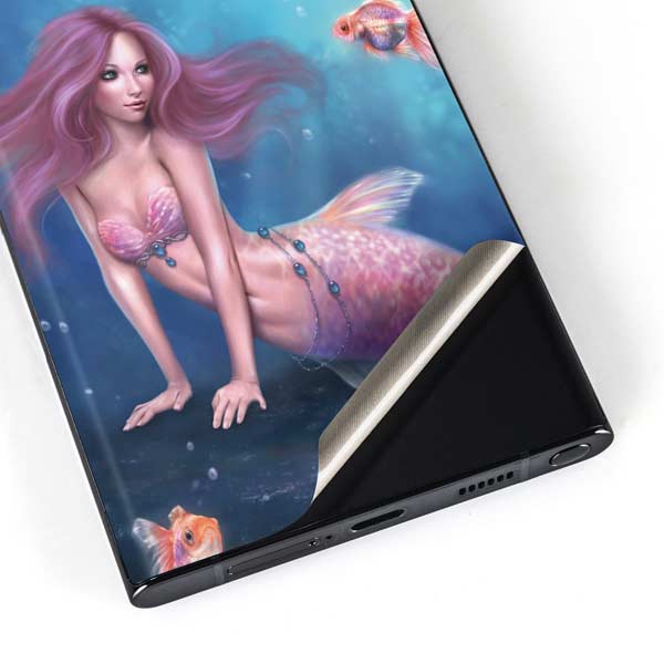 Aurelia Mermaid with Fish by Rachel Anderson Galaxy Skins