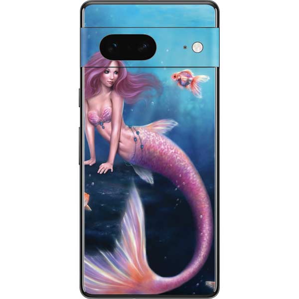 Aurelia Mermaid with Fish by Rachel Anderson Pixel Skins