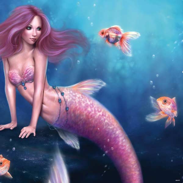 Aurelia Mermaid with Fish by Rachel Anderson PlayStation PS4 Skins