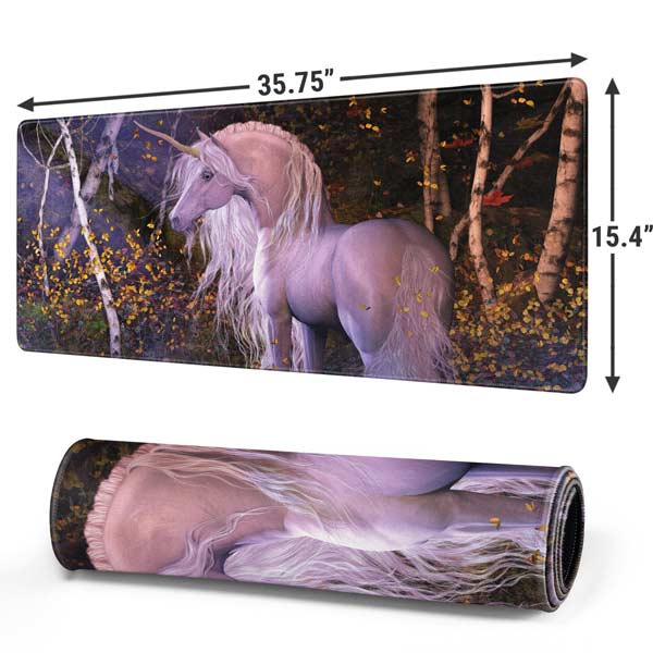 Autumn Glow Unicorn by Laurie Prindle Mousepad