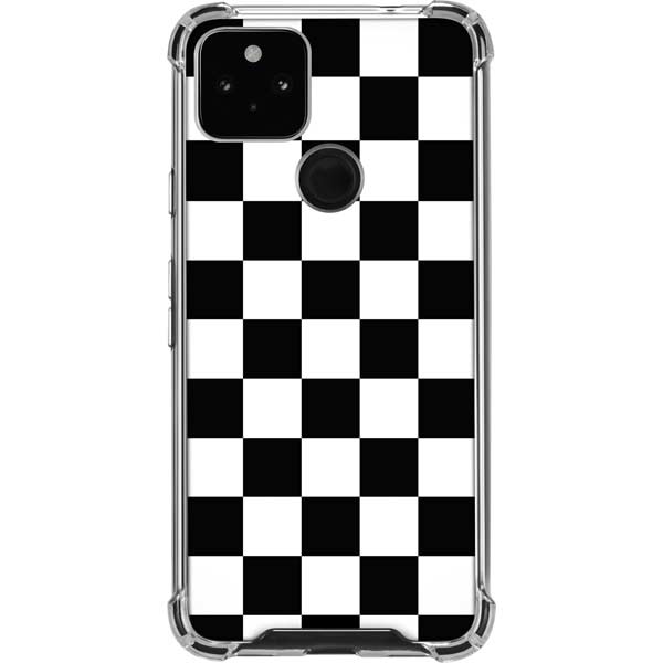 Black and White Checkered Pixel Cases