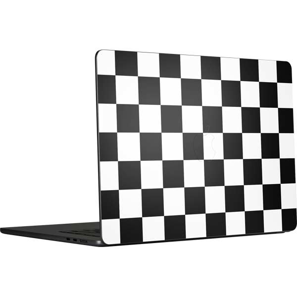 Black and White Checkered MacBook Skins