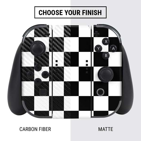 Black and White Checkered Nintendo Skins