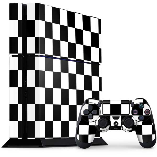 Black and White Checkered PlayStation PS4 Skins
