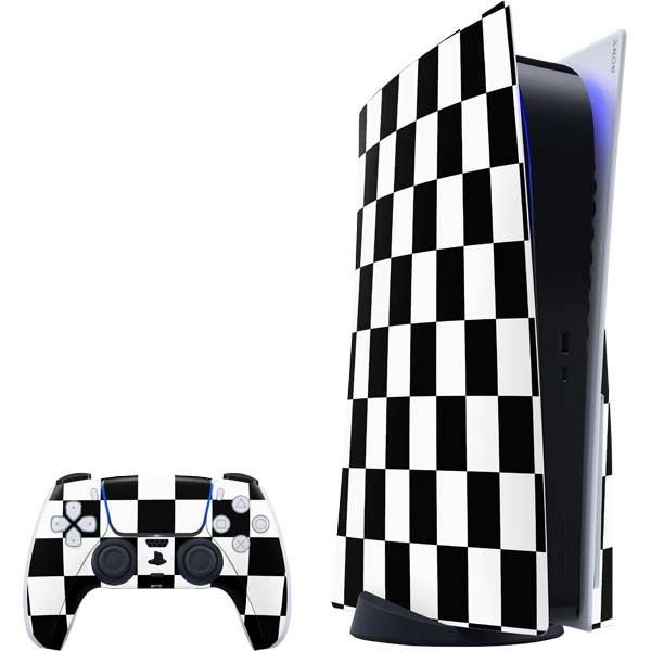 Black and White Checkered PlayStation PS5 Skins