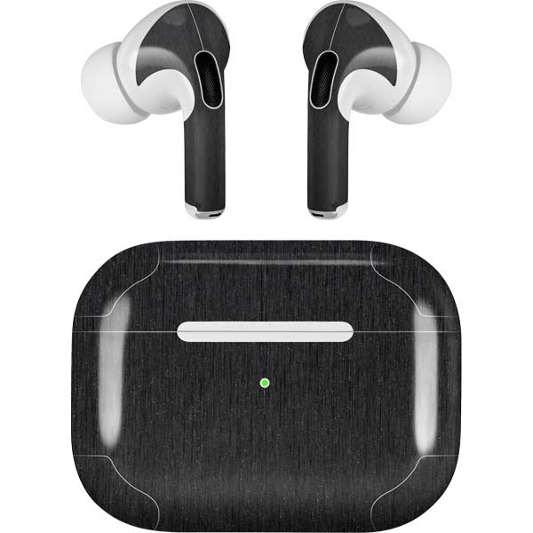 Black Brushed Steel Texture AirPods Skins