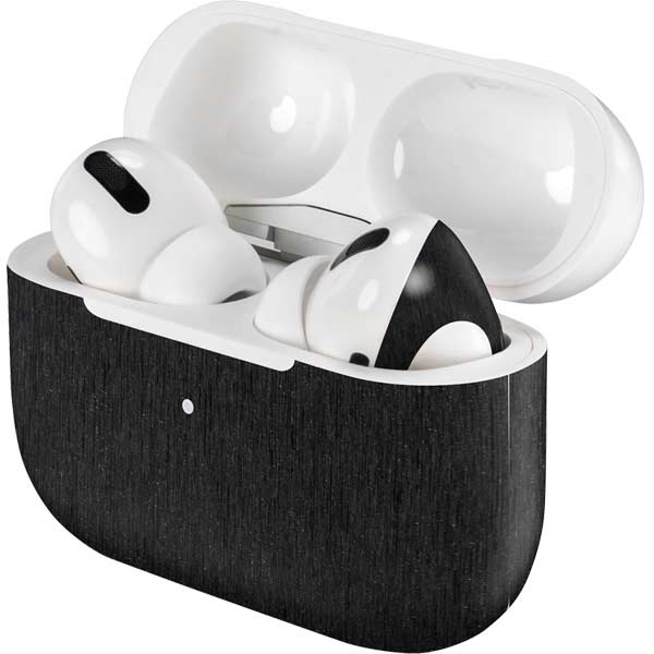 Black Brushed Steel Texture AirPods Skins