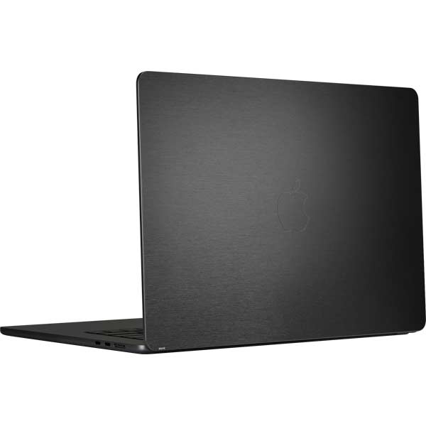 Black Brushed Steel Texture MacBook Skins