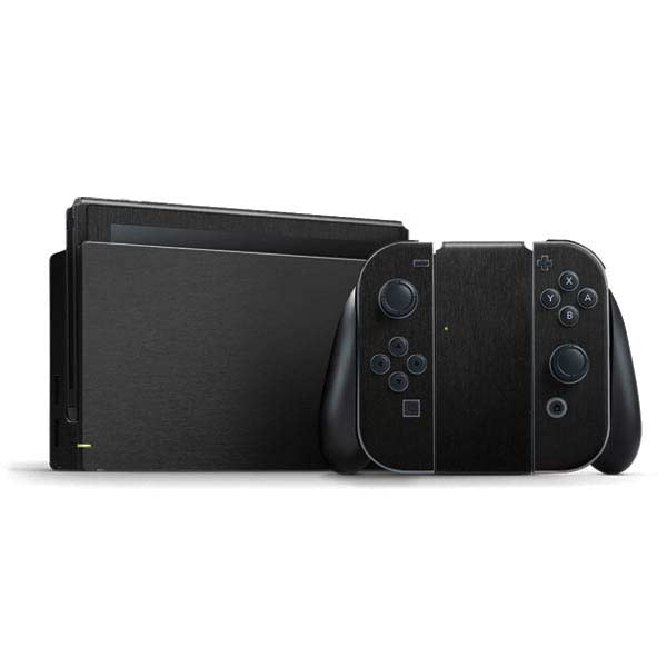 Black Brushed Steel Texture Nintendo Skins