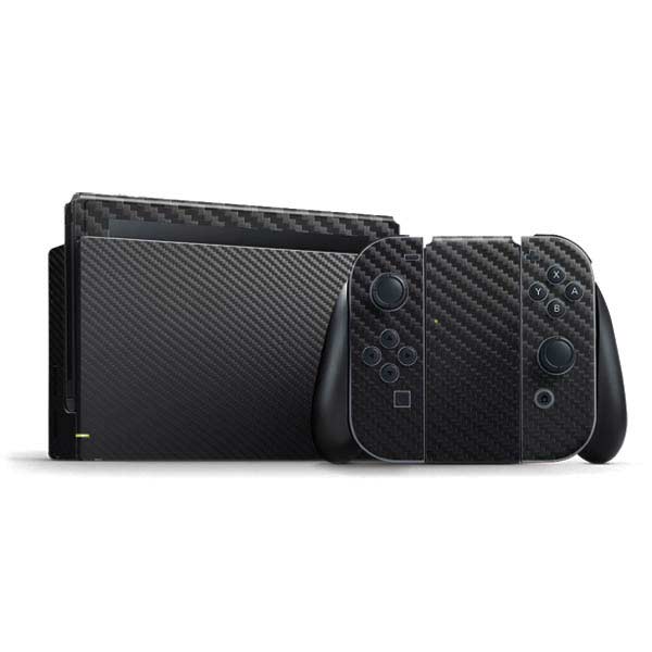 Black Carbon Fiber Specialty Texture Material Nintendo Skins